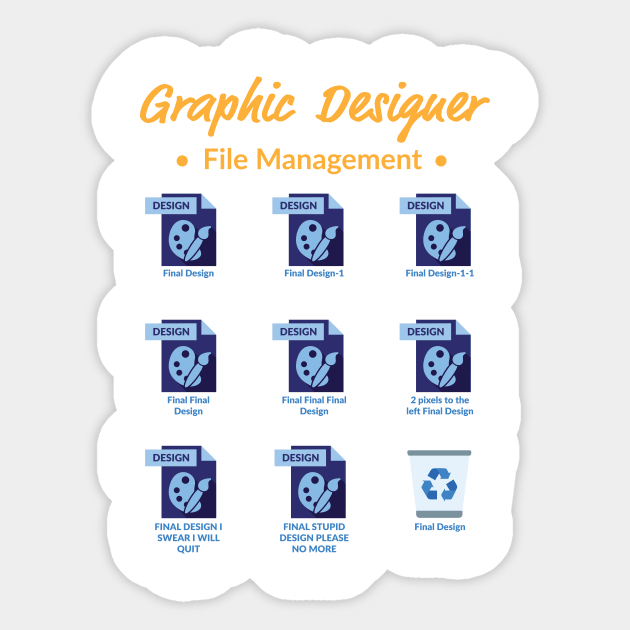 Graphic Designer File Management Sticker by PixelSamuel